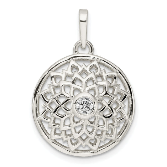 Sterling Silver Cz Crown Chakra Pendant