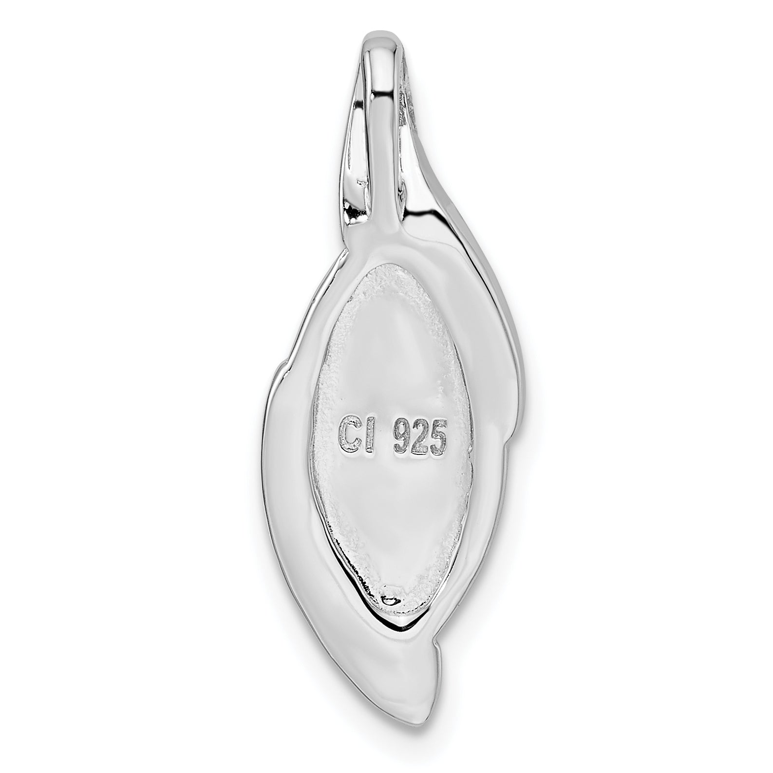 Sterling Silver Rhodium-Plated Polished Larimar Pendant