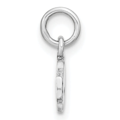 Sterling Silver Rhodium-Plated Polished Enameled Fish Pendant