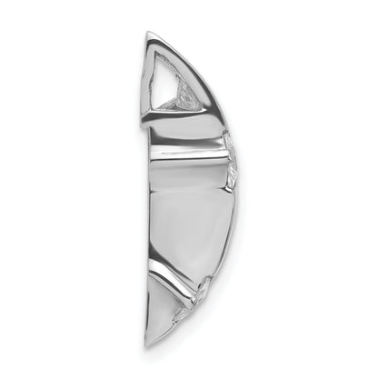 Sterling Silver Polished 4-Stone Square Cz Chain Slide