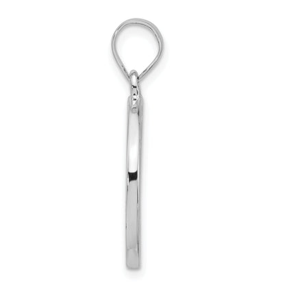 Sterling Silver Polished Lotus Chinese Symbol Pendant