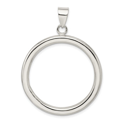 Sterling Silver Rhodium-Plated Circle Pendant