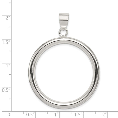Sterling Silver Rhodium-Plated Circle Pendant