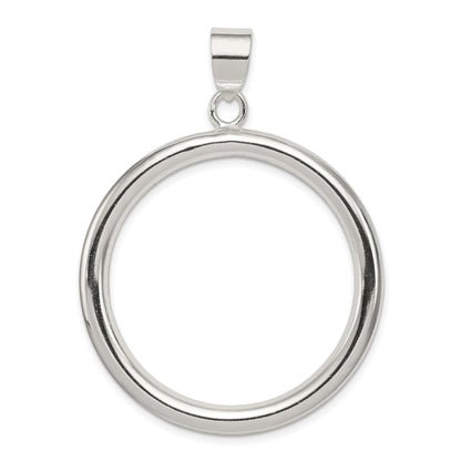 Sterling Silver Rhodium-Plated Circle Pendant