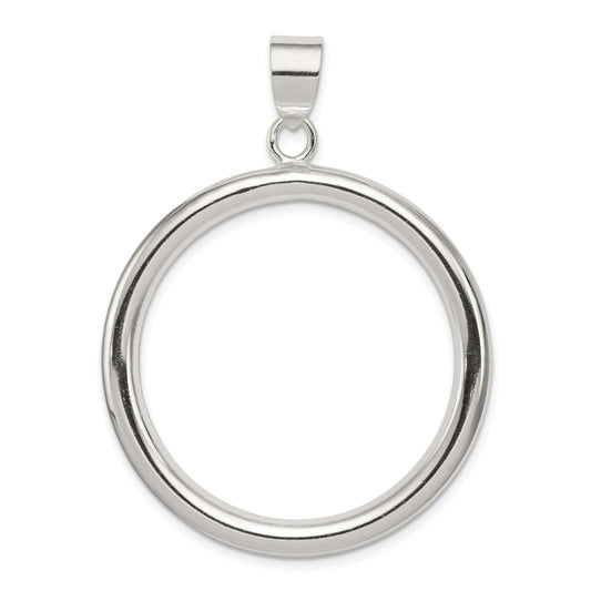 Sterling Silver Rhodium-Plated Circle Pendant