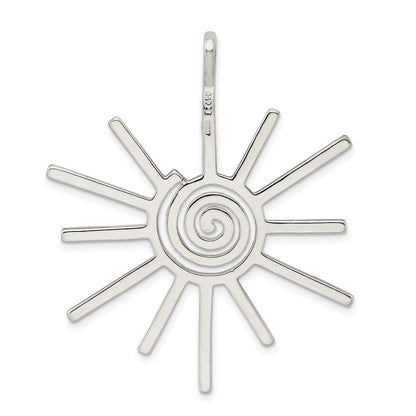 Sterling Silver Fancy Sun Pendant