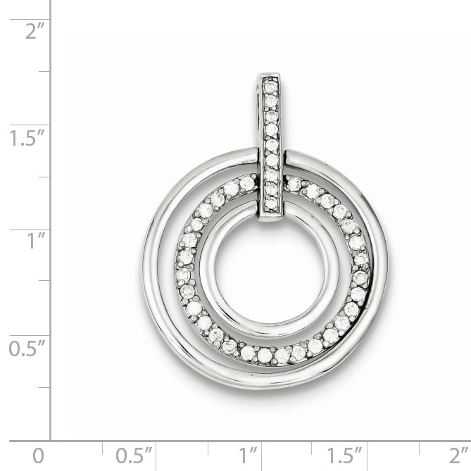 Sterling Silver Cz Fancy Pendant