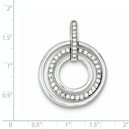 Sterling Silver Cz Fancy Pendant