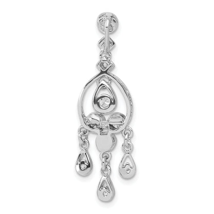 Sterling Silver Cz Chandelier Pendant