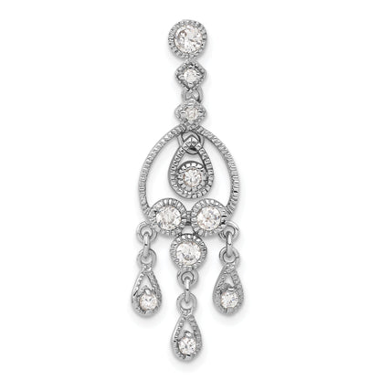 Sterling Silver Cz Chandelier Pendant