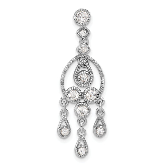 Sterling Silver Cz Chandelier Pendant
