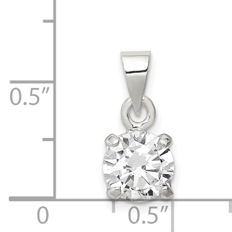 Sterling Silver Cz Pendant