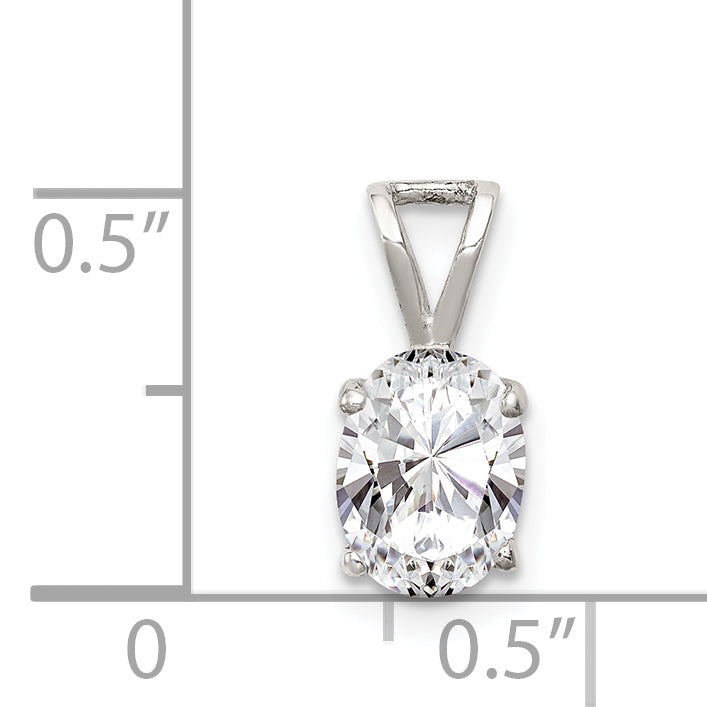 Sterling Silver Cz Pendant