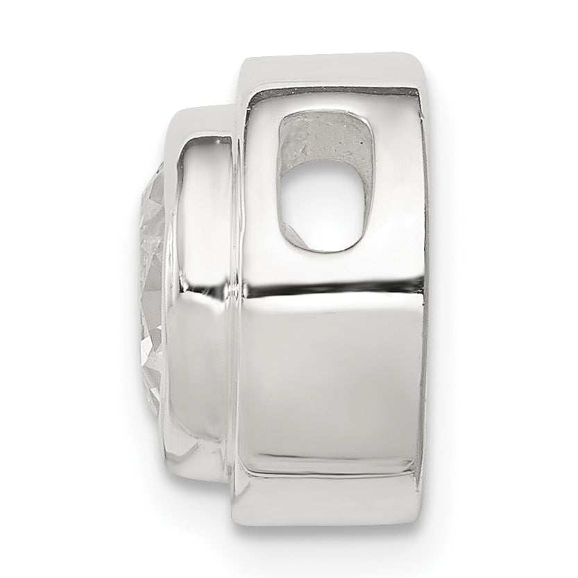 Sterling Silver 8mm Cz Round Slide