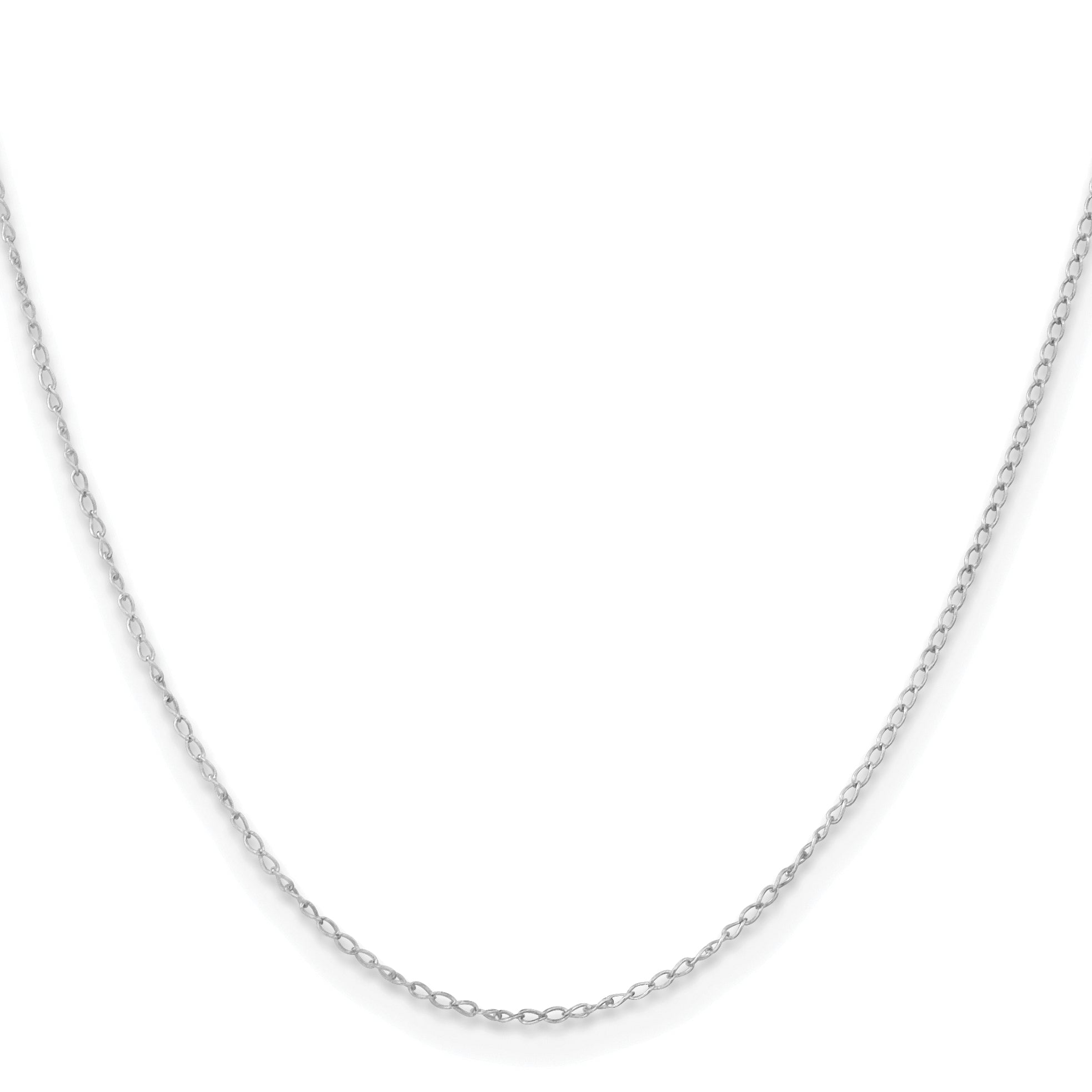 18 Inch Sterling Silver Curb Chain Necklace
