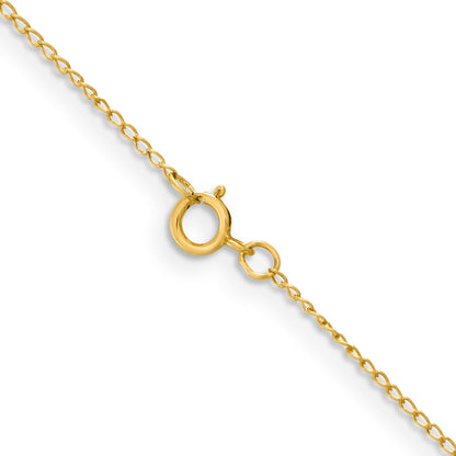 20 Inch Sterling Silver Flash Gold-Plated Curb Chain Necklace