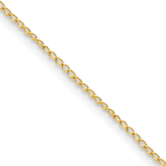 16 Inch Sterling Silver Flash Gold-Plated Curb Chain Necklace
