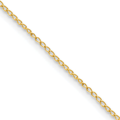 20 Inch Sterling Silver Flash Gold-Plated Curb Chain Necklace
