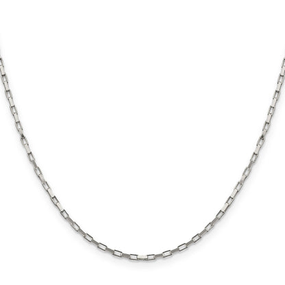 26 Inch Sterling Silver 1.65mm Elongated Box Chain Necklace