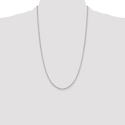 26 Inch Sterling Silver 1.65mm Elongated Box Chain Necklace