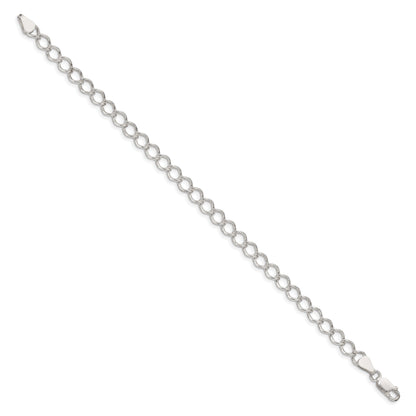 8 Inch Sterling Silver 5.75mm Fancy Open Curb Chain Bracelet
