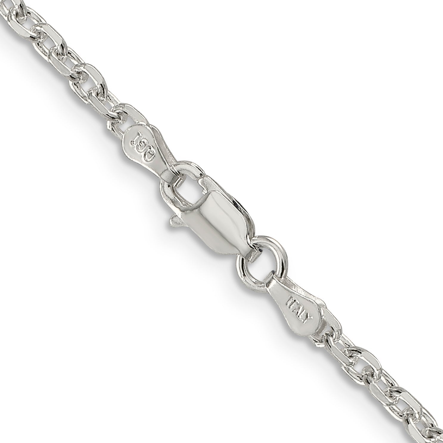 30 Inch Sterling Silver 2.75mm Diamond-Cut Forzantina Cable Chain Necklace