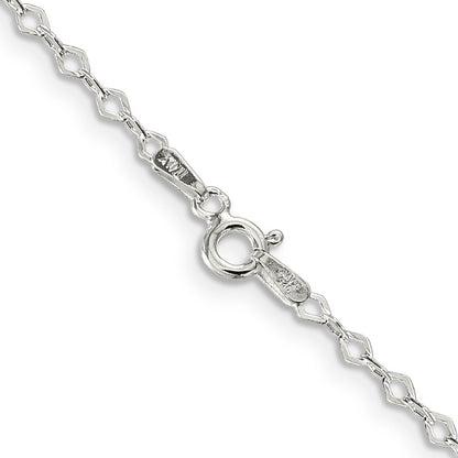 18 Inch Sterling Silver 2.25mm Fancy Rolo Chain Necklace