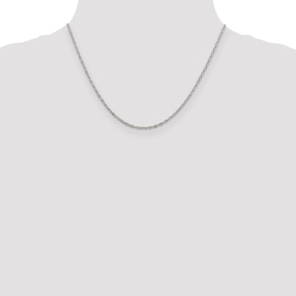18 Inch Sterling Silver 2.25mm Fancy Rolo Chain Necklace