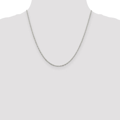 20 Inch Sterling Silver 2.25mm Fancy Rolo Chain Necklace
