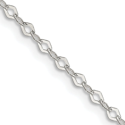 20 Inch Sterling Silver 2.25mm Fancy Rolo Chain Necklace