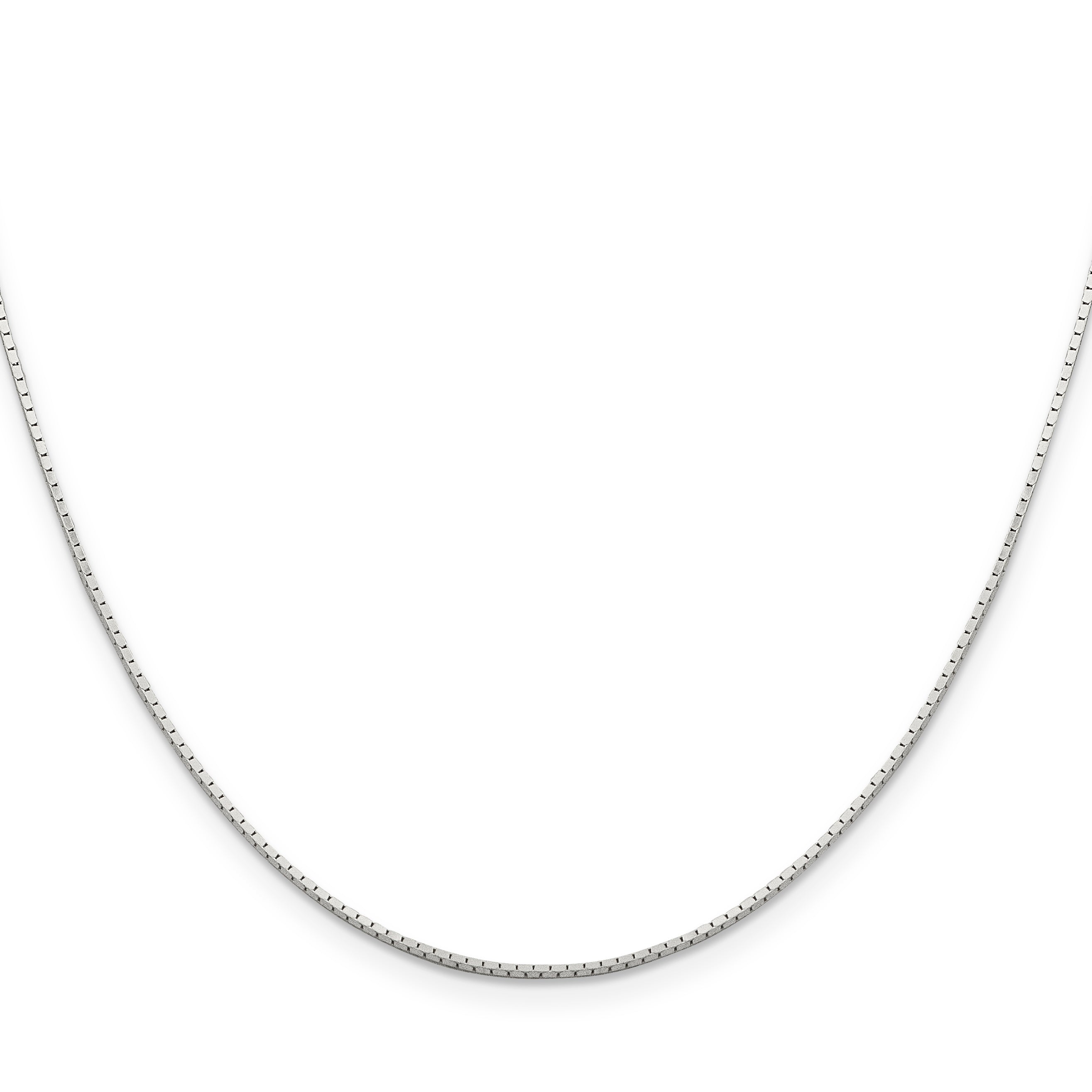 20 Inch Sterling Silver 1mm Mirror Box Chain Necklace