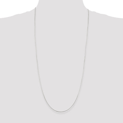 30 Inch Sterling Silver 1mm Mirror Box Chain Necklace