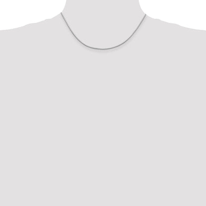 16 Inch Sterling Silver 1.25mm Mirror Box Chain Necklace