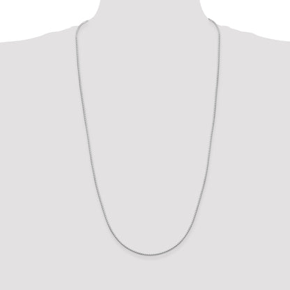 30 Inch Sterling Silver 1.25mm Mirror Box Chain Necklace