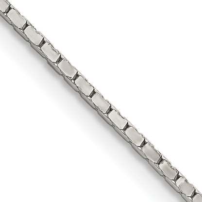 24 Inch Sterling Silver 1.25mm Mirror Box Chain Necklace