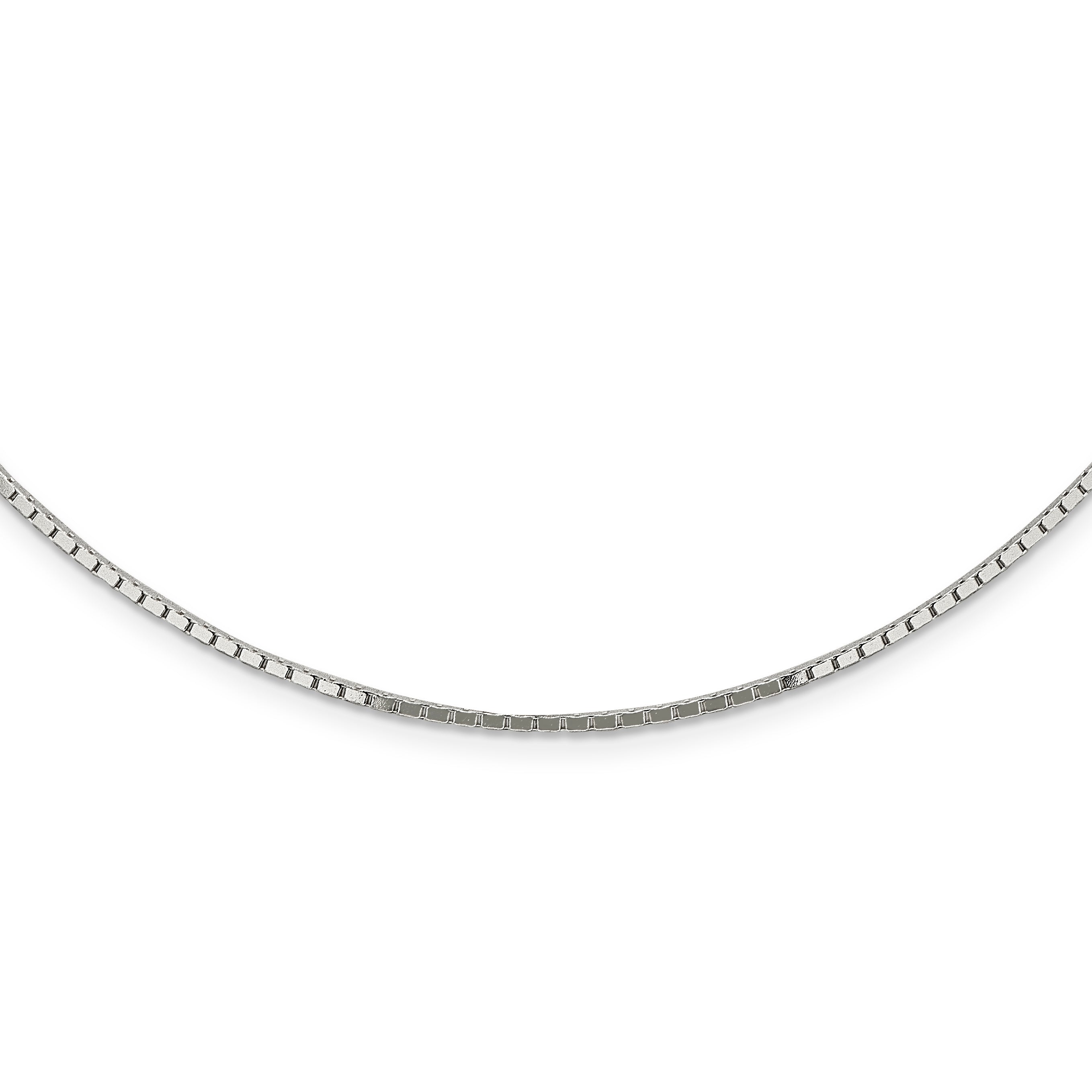20 Inch Sterling Silver 1.5mm Mirror Box Chain Necklace