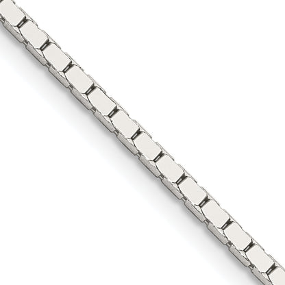 18 Inch Sterling Silver 1.5mm Mirror Box Chain Necklace