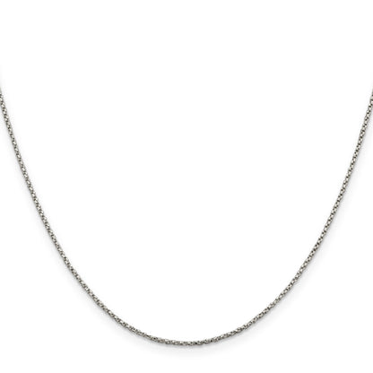 28 Inch Sterling Silver 1.25mm Twisted Box Chain Necklace