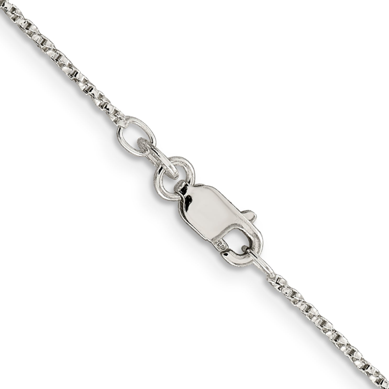 30 Inch Sterling Silver 1.25mm Twisted Box Chain Necklace