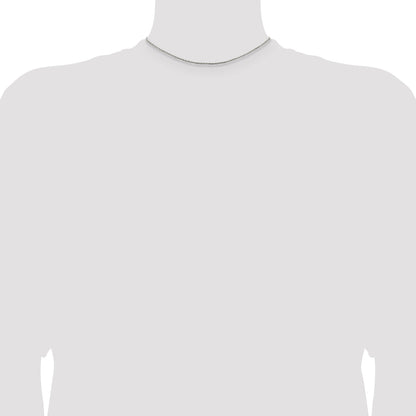 14 Inch Sterling Silver 1.25mm Twisted Box Chain Necklace