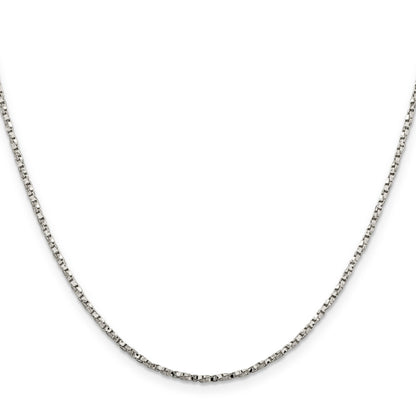 22 Inch Sterling Silver 1.75mm Twisted Box Chain Necklace
