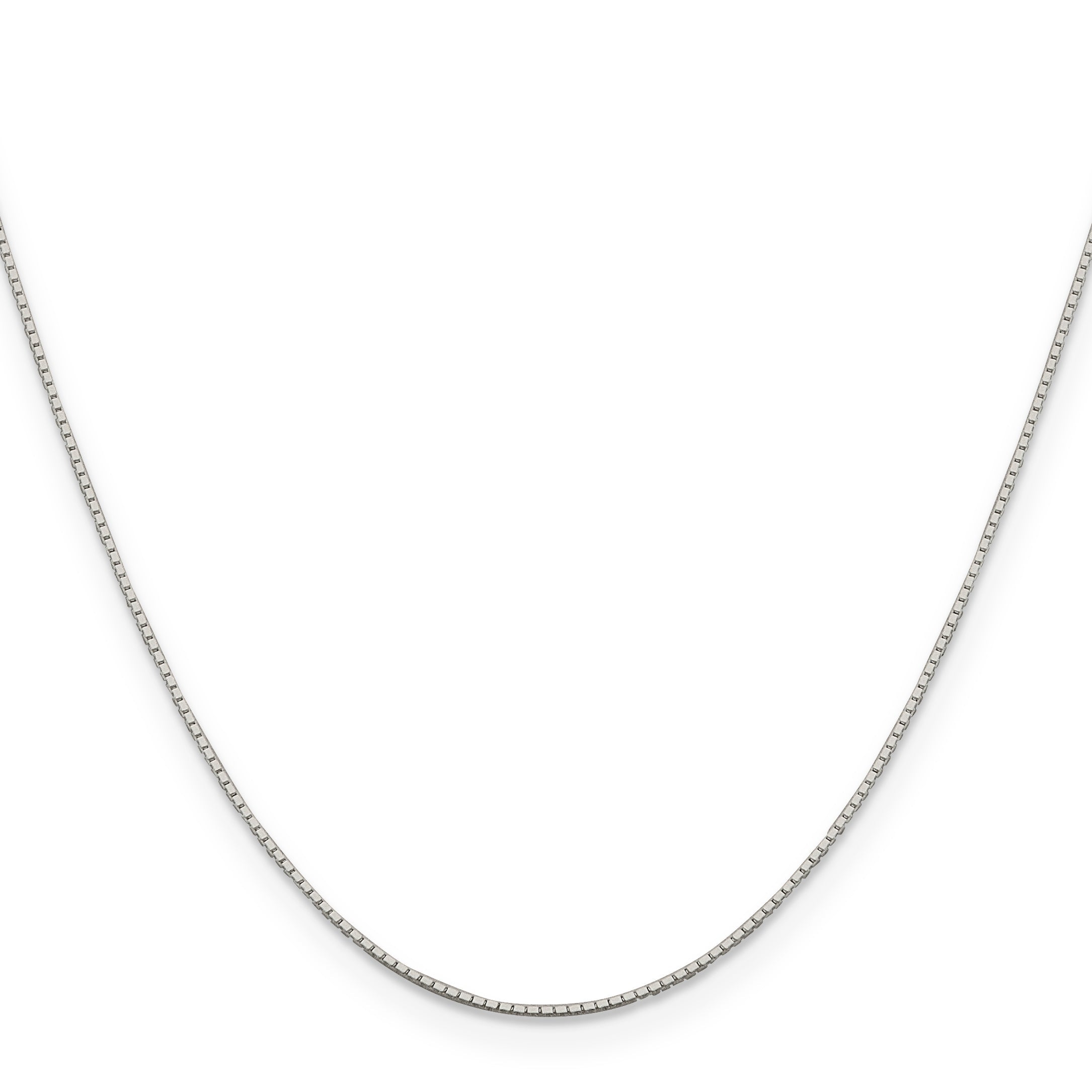 20 Inch Sterling Silver .6mm Mirror Box Chain Necklace