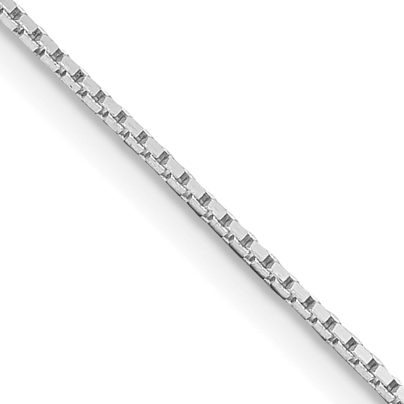 16 Inch Sterling Silver Rhodium-Plated .6mm Mirror Box Chain Necklace