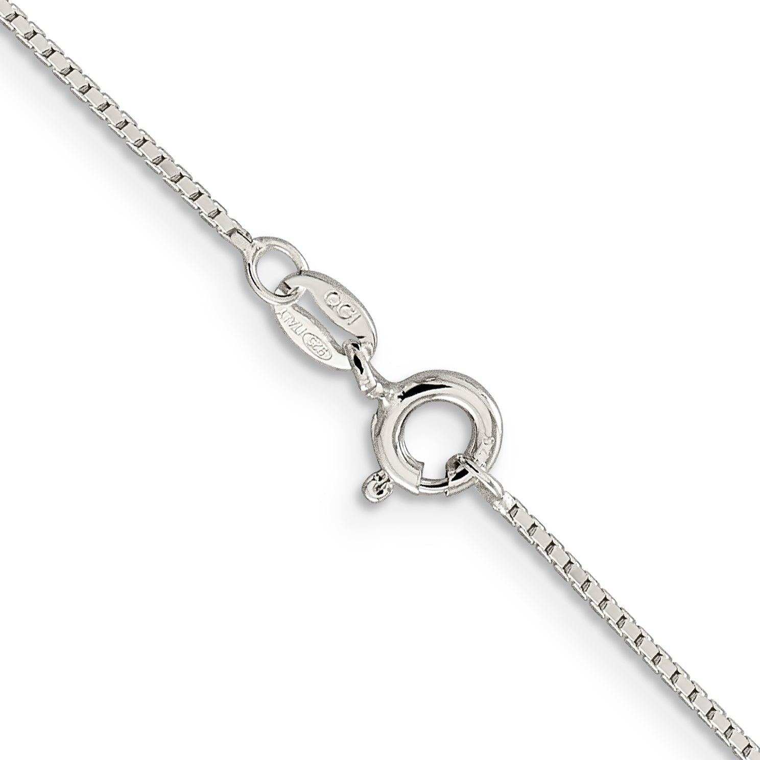 22 Inch Sterling Silver .7mm Mirror Box Chain Necklace