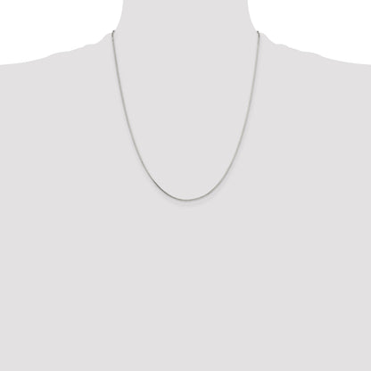 22 Inch Sterling Silver .7mm Mirror Box Chain Necklace