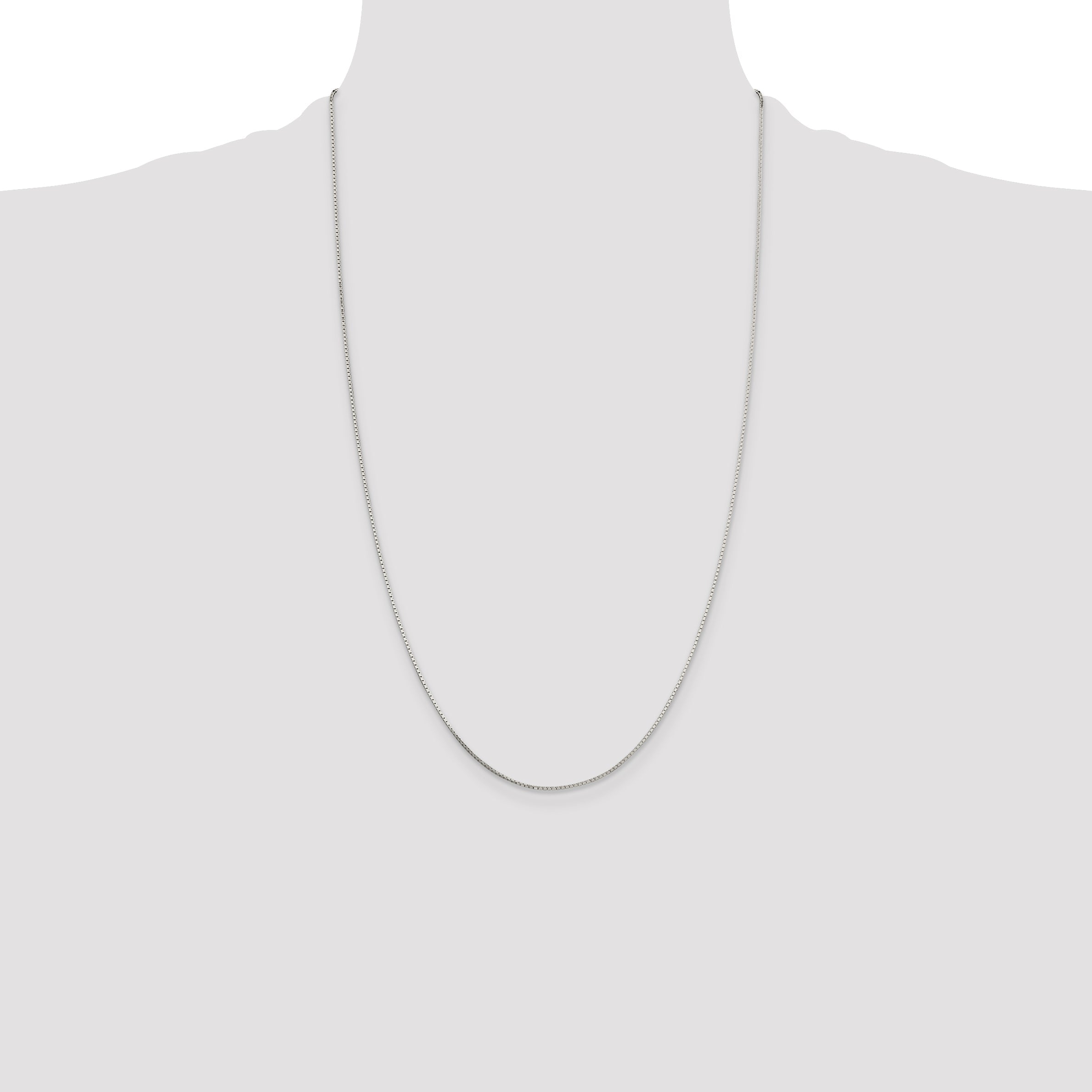 26 Inch Sterling Silver .7mm Mirror Box Chain Necklace