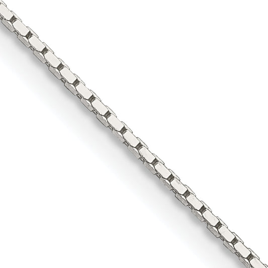 22 Inch Sterling Silver .7mm Mirror Box Chain Necklace
