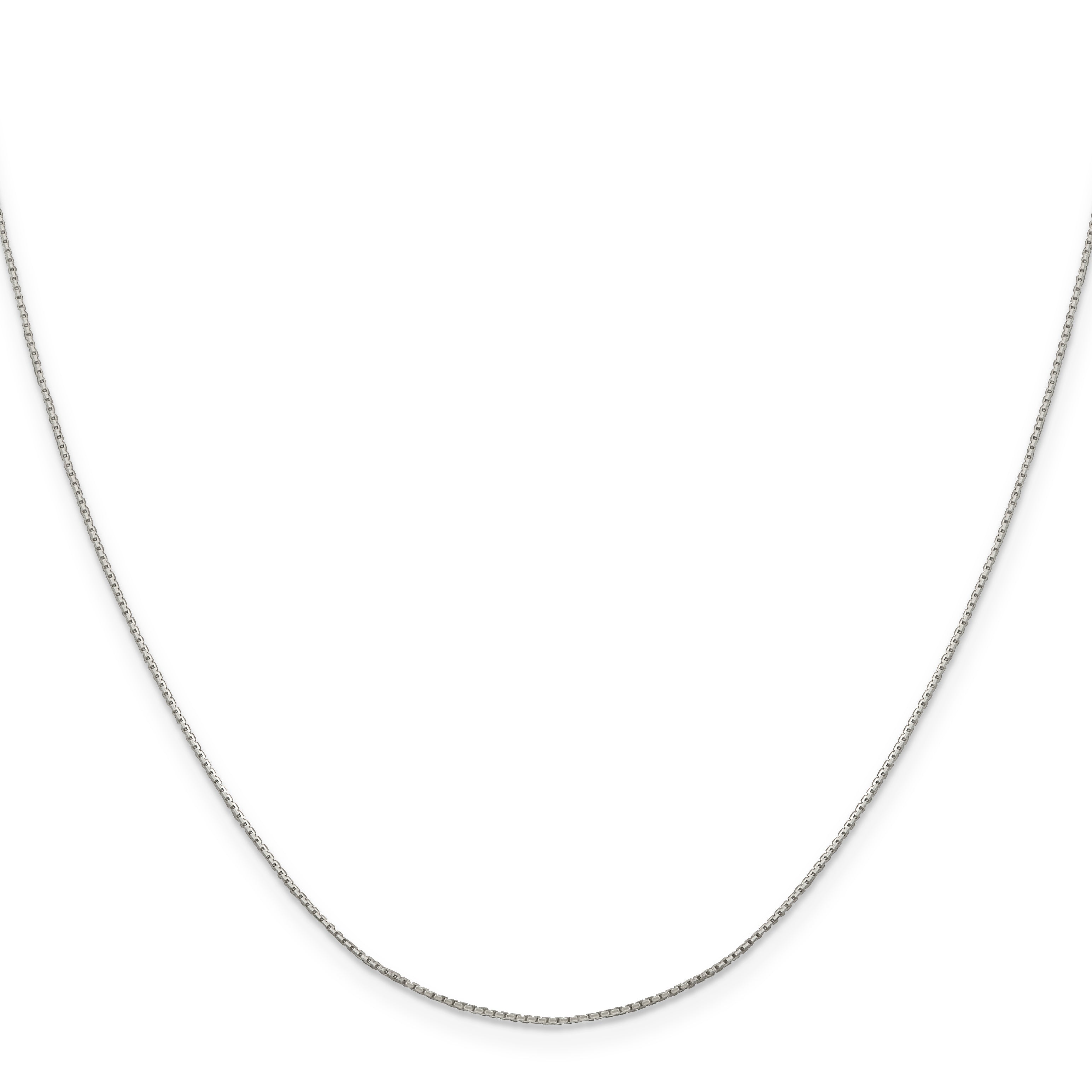 24 Inch Sterling Silver .6mm 8 Sided Diamond-Cut Mirror Box Chain Necklace