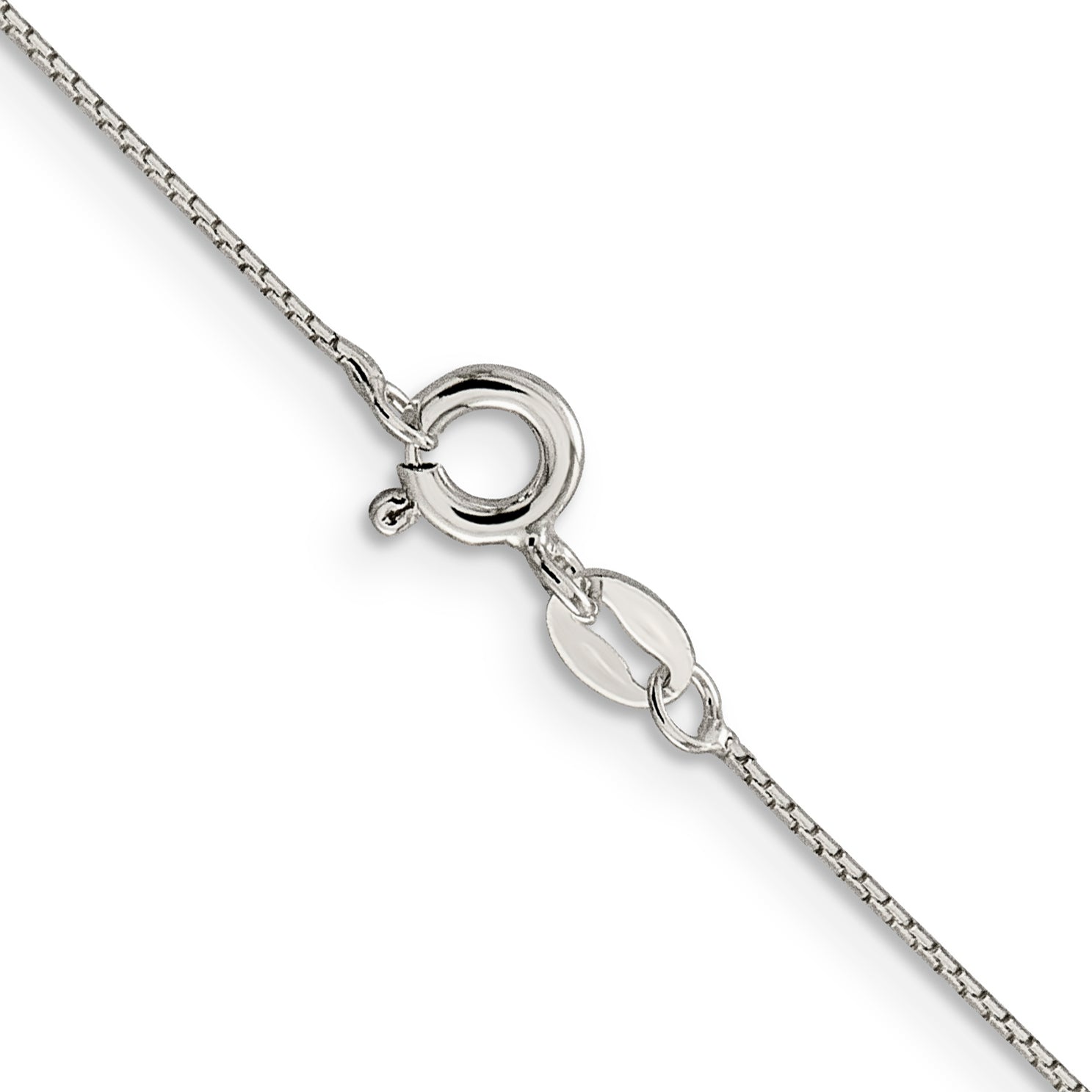 16 Inch Sterling Silver .6mm 8 Sided Diamond-Cut Mirror Box Chain Necklace