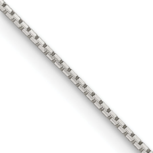 16 Inch Sterling Silver .6mm 8 Sided Diamond-Cut Mirror Box Chain Necklace